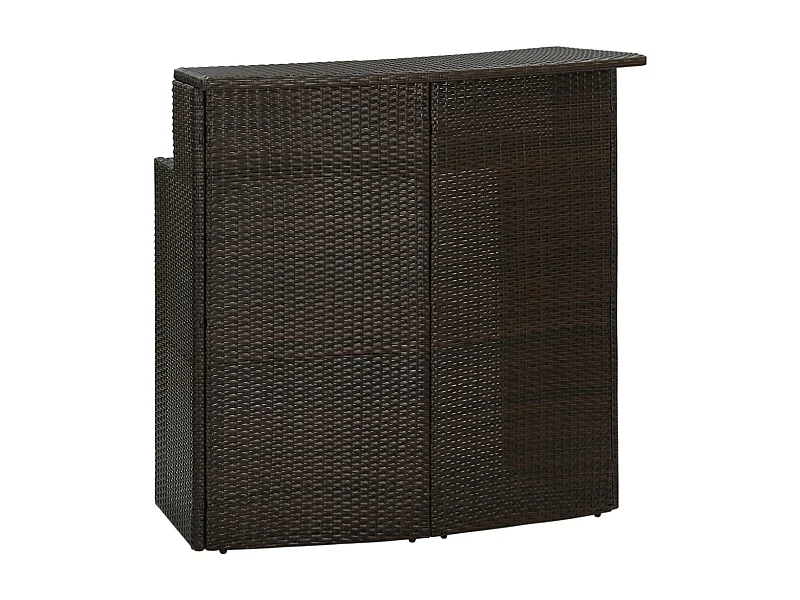 Tuinbartafel Bruin 120x55x110 cm Hars riet