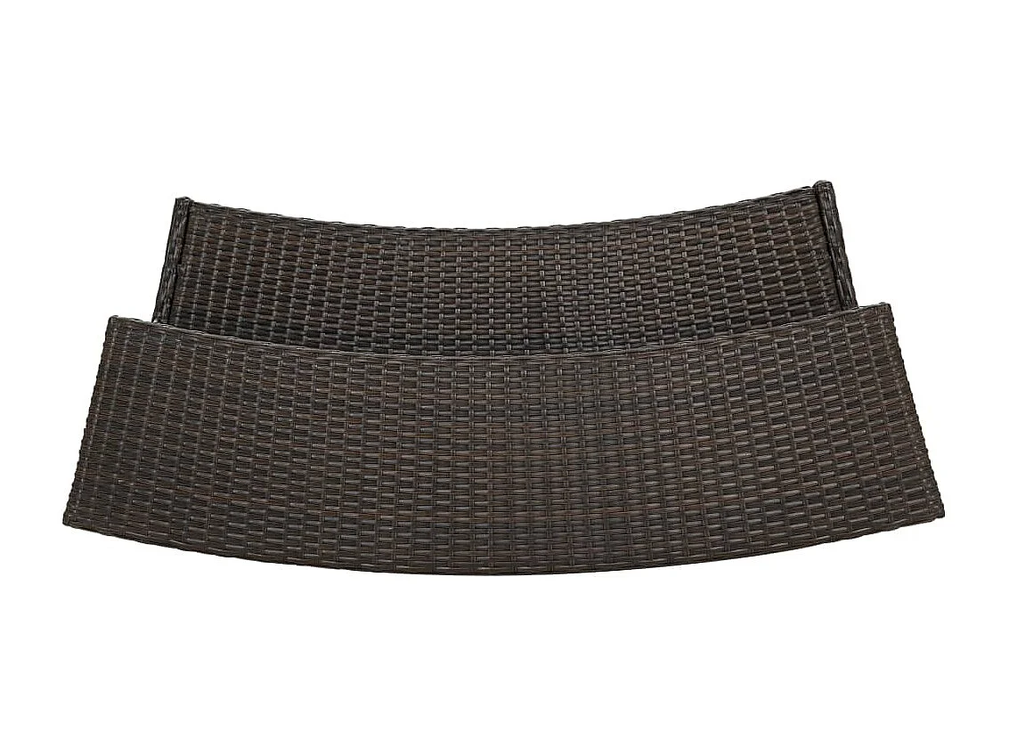 Garten-Stehtisch Braun 120x55x110 cm Harzgeflecht