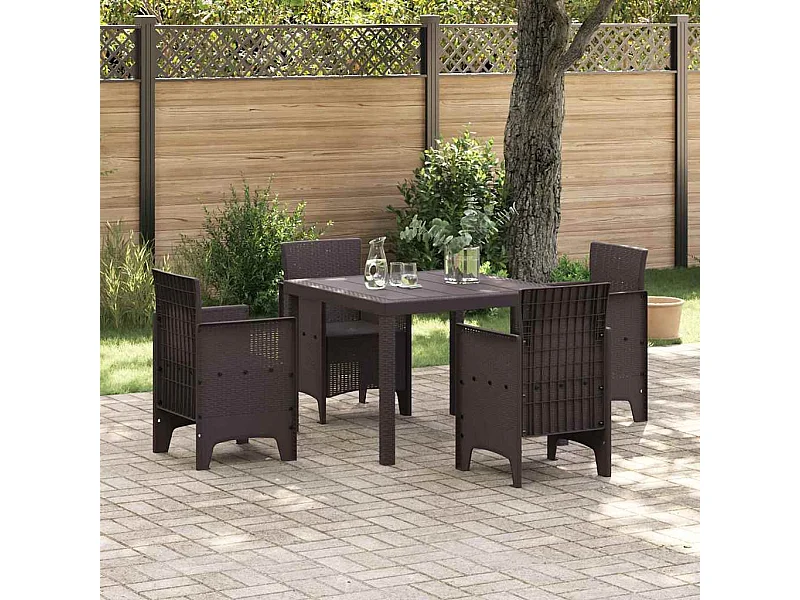 Table de Jardin Marron 100 x 100 x 73 cm polyrotin