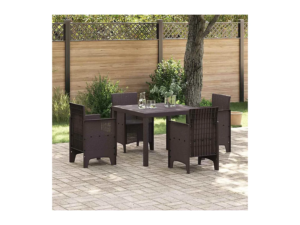 Table de Jardin Marron 100 x 100 x 73 cm polyrotin