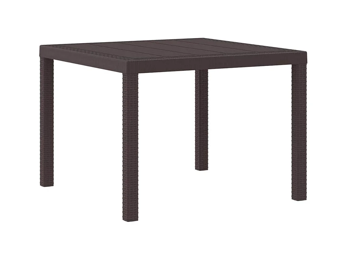 Table de Jardin Marron 100 x 100 x 73 cm polyrotin