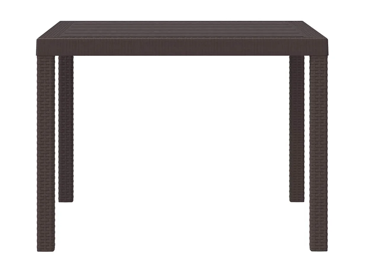 Table de Jardin Marron 100 x 100 x 73 cm polyrotin