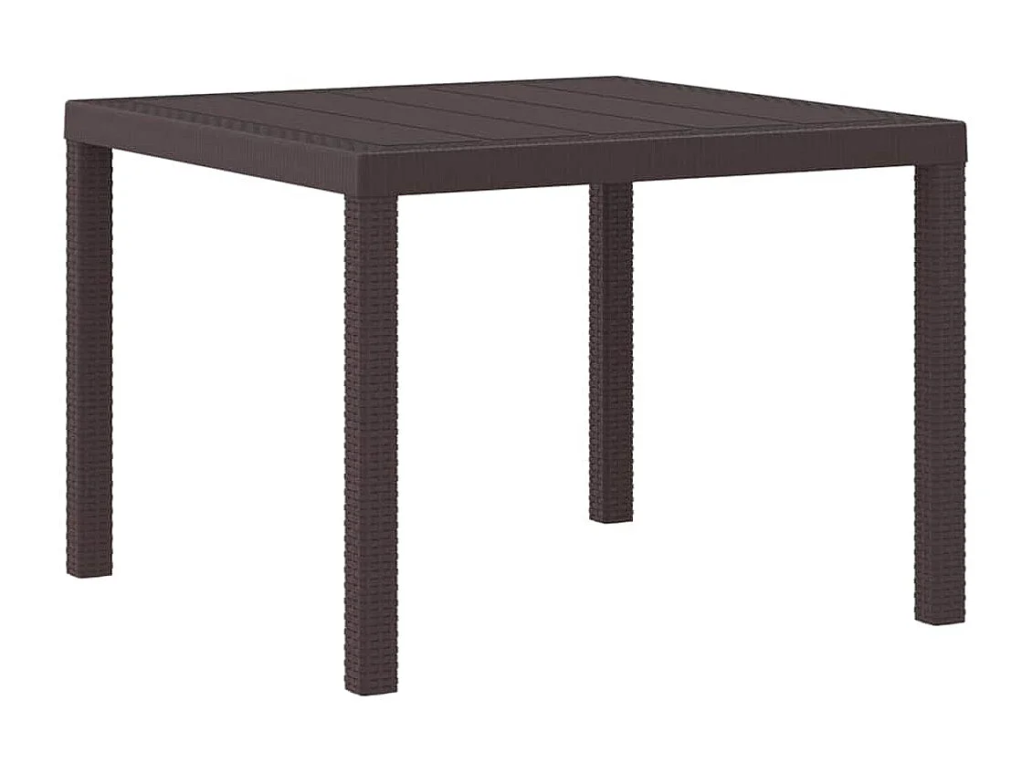 Table de Jardin Marron 100 x 100 x 73 cm polyrotin