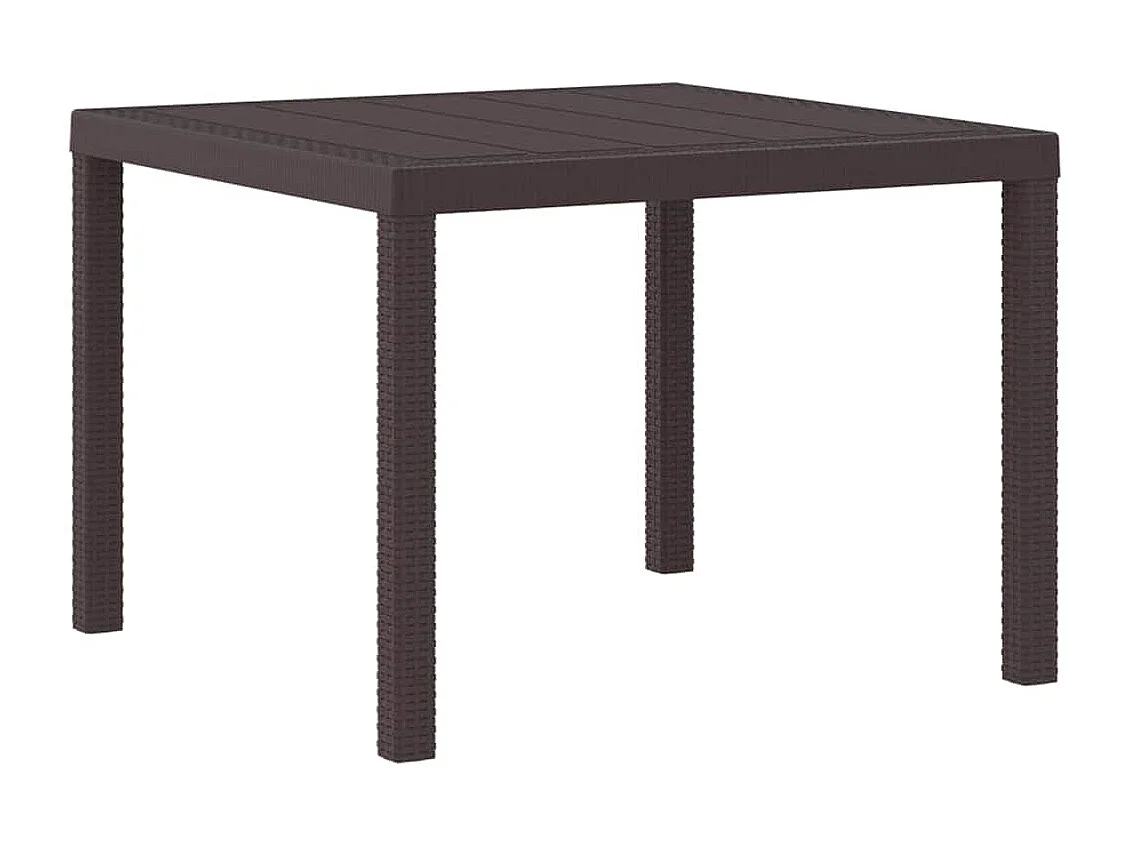 Table de Jardin Marron 100 x 100 x 73 cm polyrotin