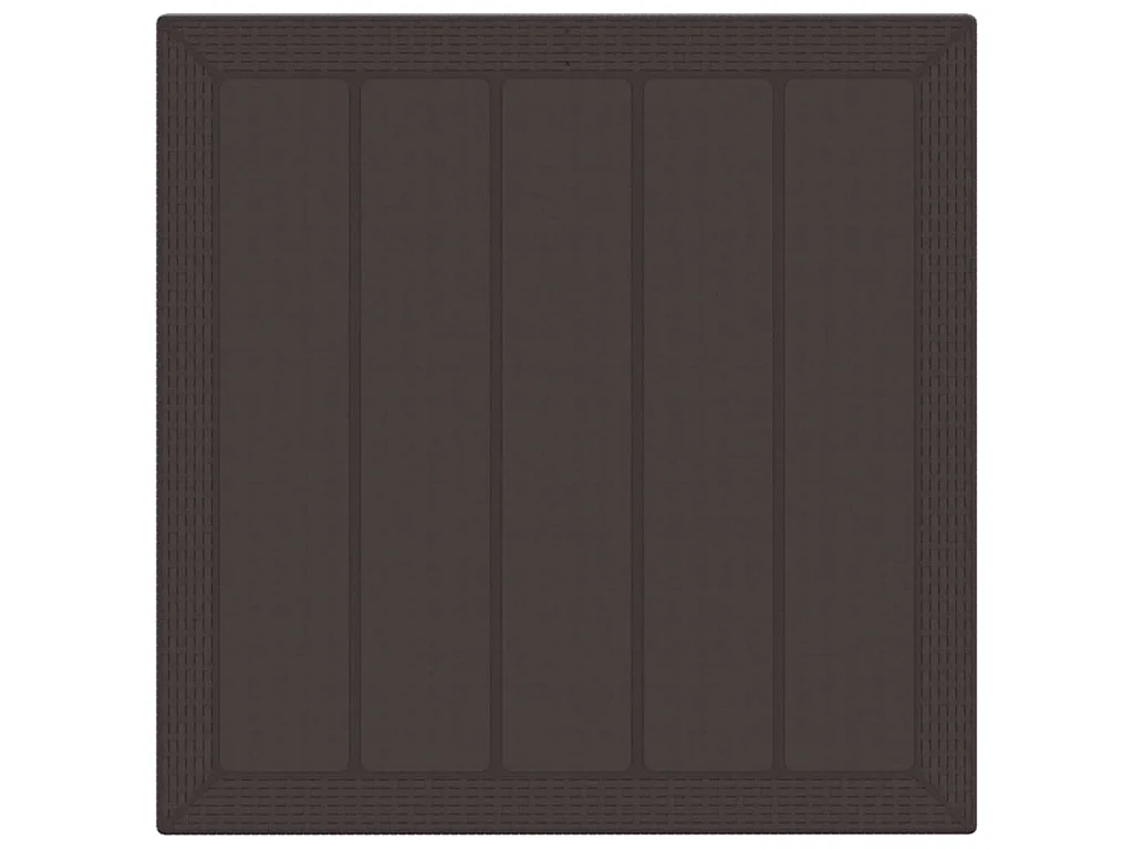 Tavolo da giardino marrone 100 x 100 x 73 cm in polyrattan