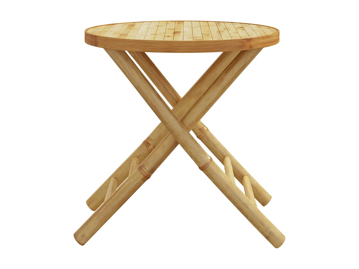 Mesa de jardín plegable Ø45x45 cm bambú