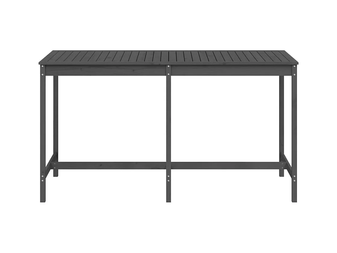 Grijze tuintafel 203,5x90x110 cm massief grenenhout