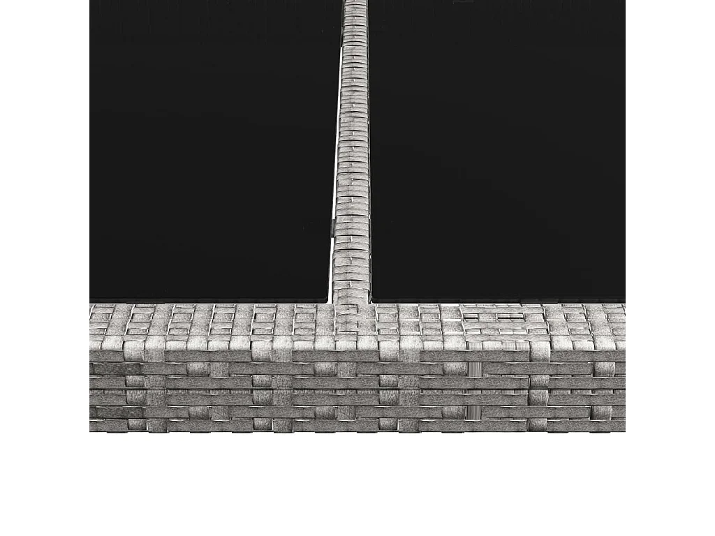 Mesa de comedor exterior Gris 200x150x74 cm Mimbre de resina