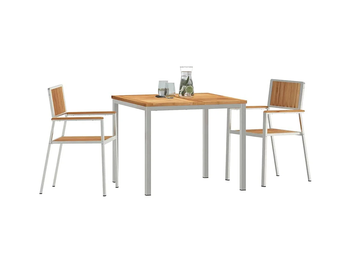 Juego de comedor de jardín de 3 piezas