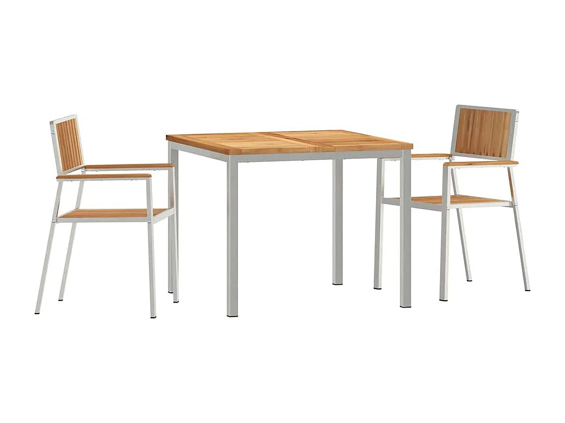 Juego de comedor de jardín de 3 piezas