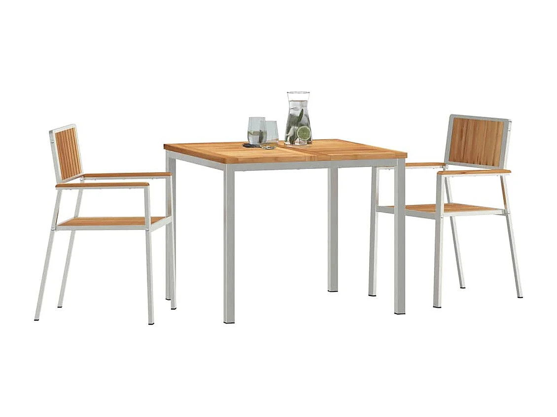 Juego de comedor de jardín de 3 piezas