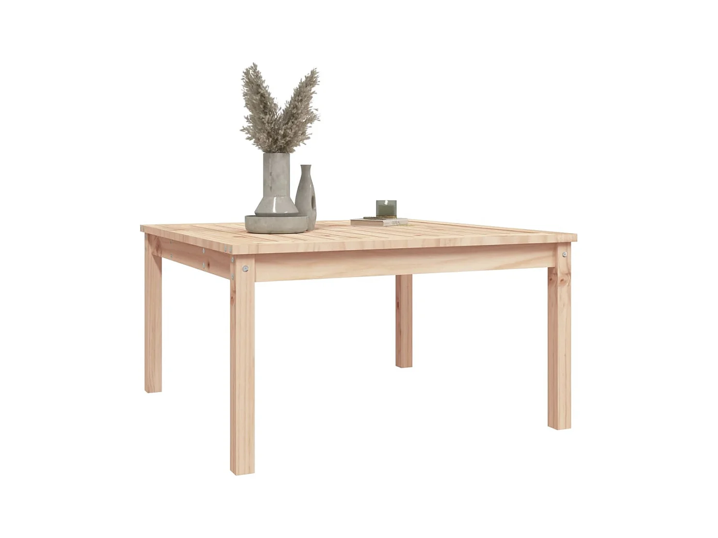 Mesa de jardín 82,5x82,5x45 cm madera maciza de pino