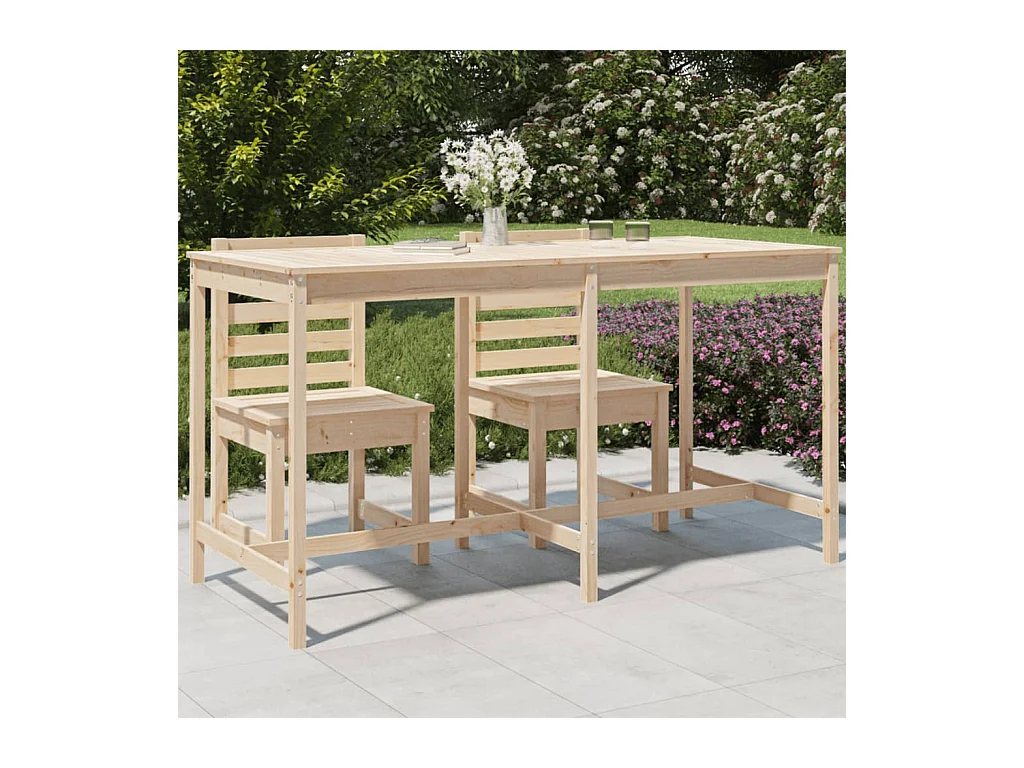 Tuintafel 203,5x90x110 cm massief grenenhout