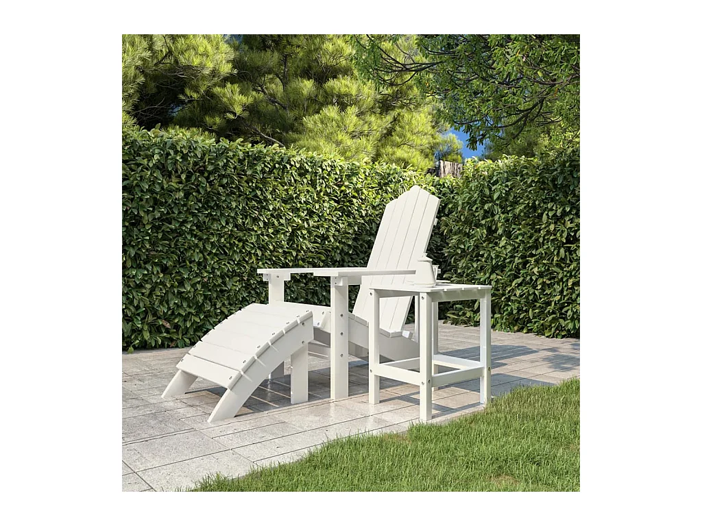 Adirondack Tuintafel Wit 38x38x46 cm HDPE