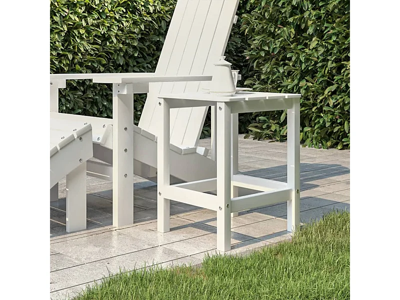 Tavolo da giardino Adirondack bianco 38x38x46 cm HDPE