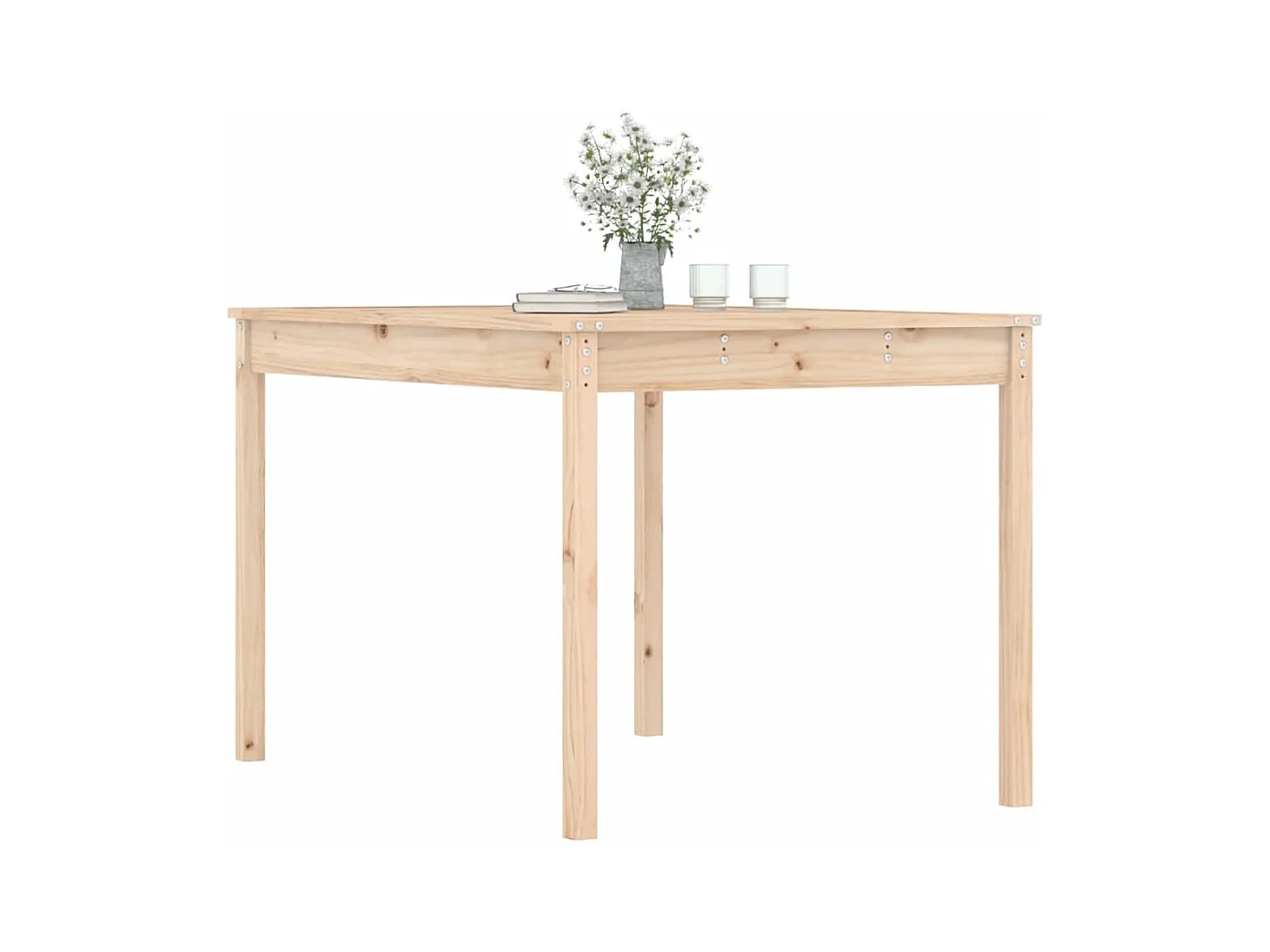 Table de jardin 121x82,5x76 cm bois massif de pin