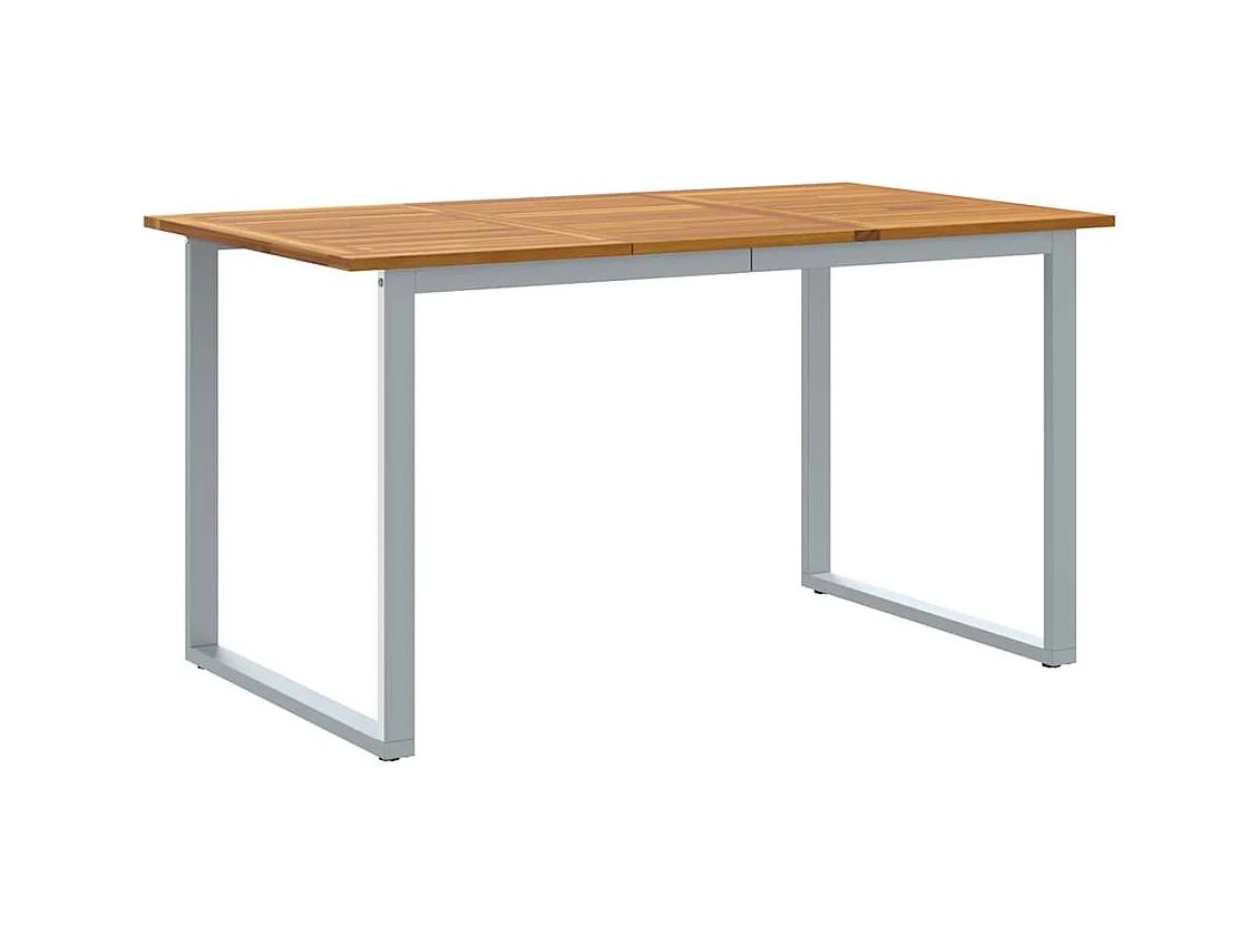 Juego de comedor de jardín de 7 piezas gris y marrón