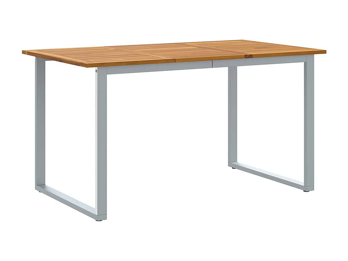 Juego de comedor de jardín de 7 piezas gris y marrón