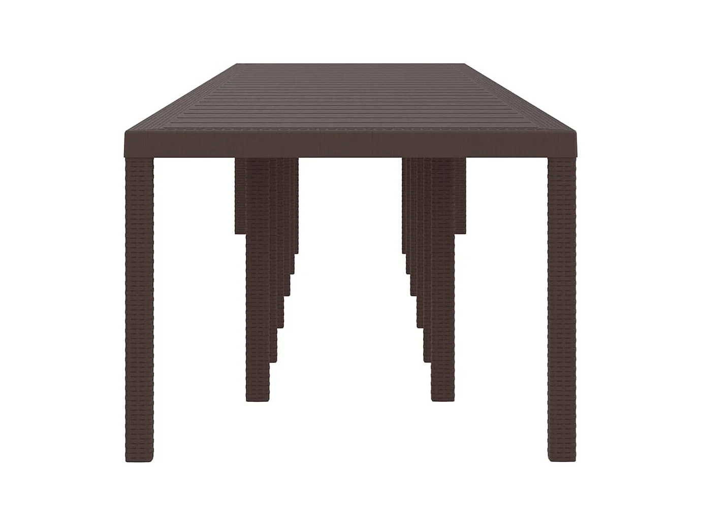 Table de Jardin Marron 400 x 100 x 73 cm polyrotin