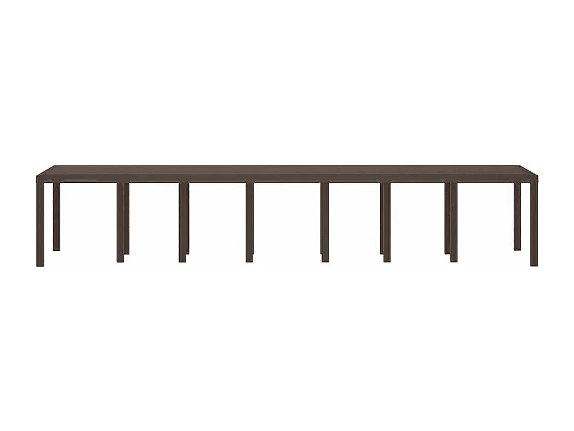 Table de Jardin Marron 400 x 100 x 73 cm polyrotin