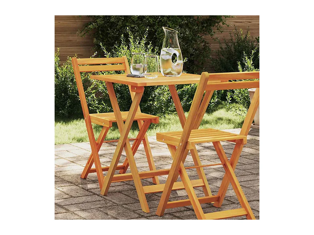Table de jardin pliante Naturel 60 x 60 x 72 cm