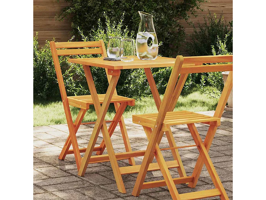 Table de jardin pliante Naturel 60 x 60 x 72 cm