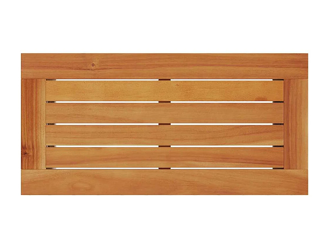 Tavolino da giardino con piano in legno grigio 58x27,5x55 cm