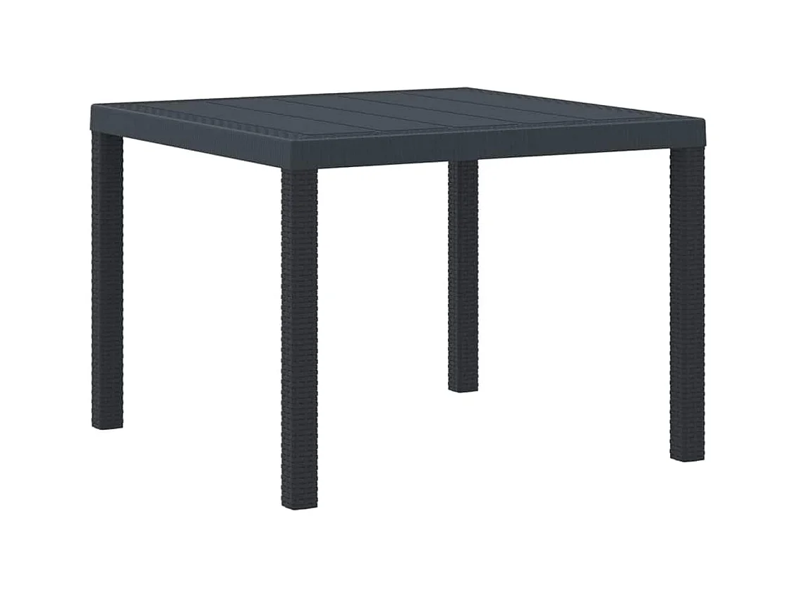 Table de Jardin Anthracite 100 x 100 x 73 cm polyrotin