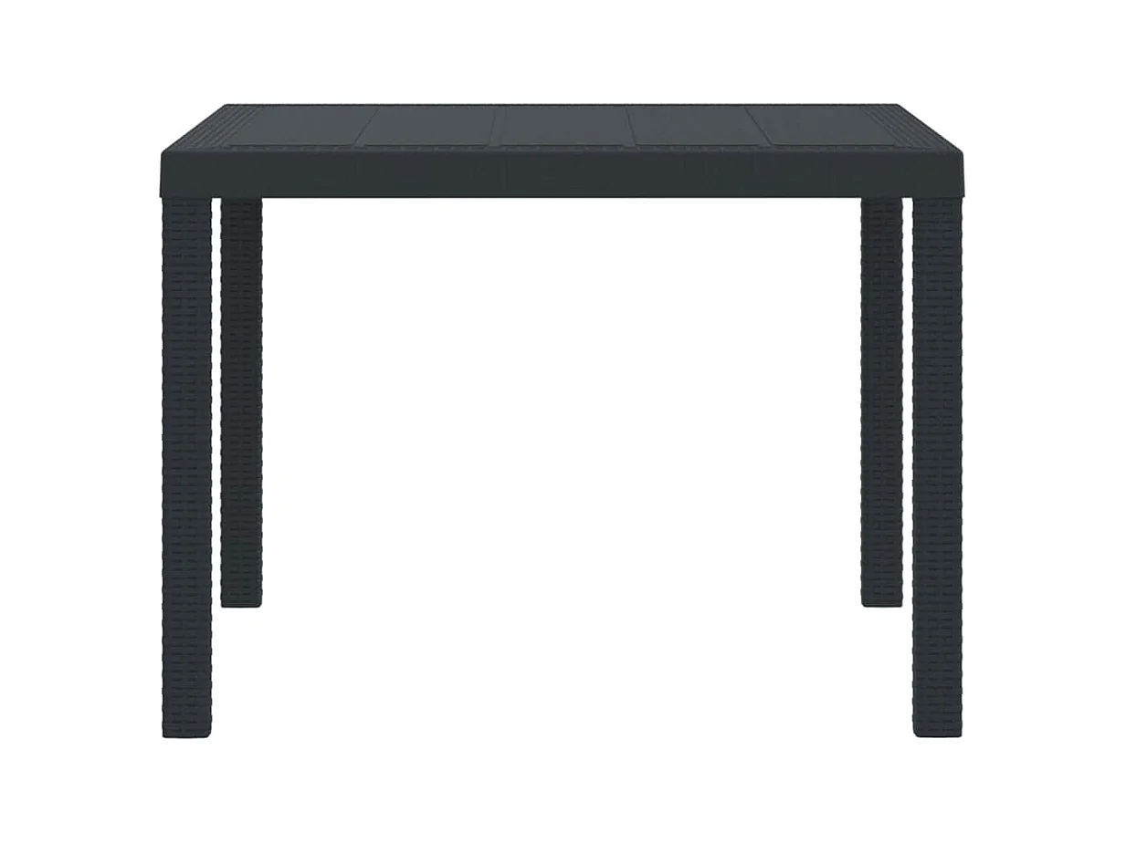 Table de Jardin Anthracite 100 x 100 x 73 cm polyrotin