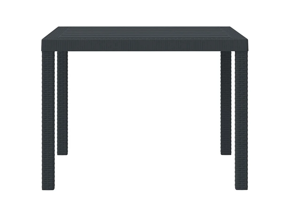 Table de Jardin Anthracite 100 x 100 x 73 cm polyrotin