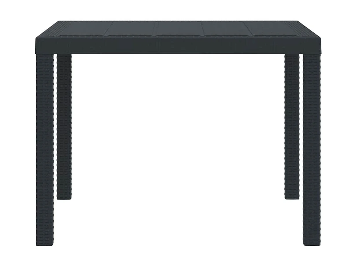 Table de Jardin Anthracite 100 x 100 x 73 cm polyrotin