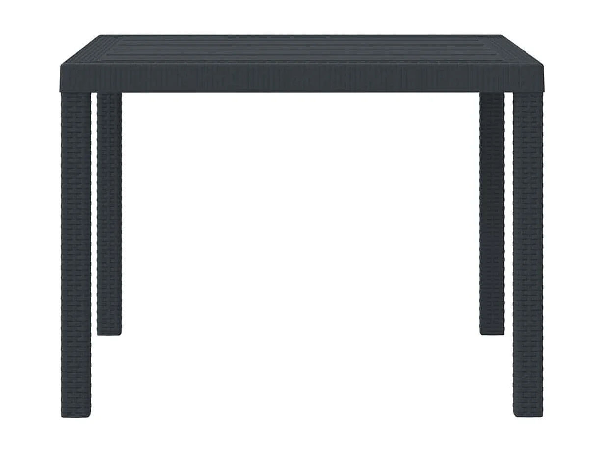 Table de Jardin Anthracite 100 x 100 x 73 cm polyrotin