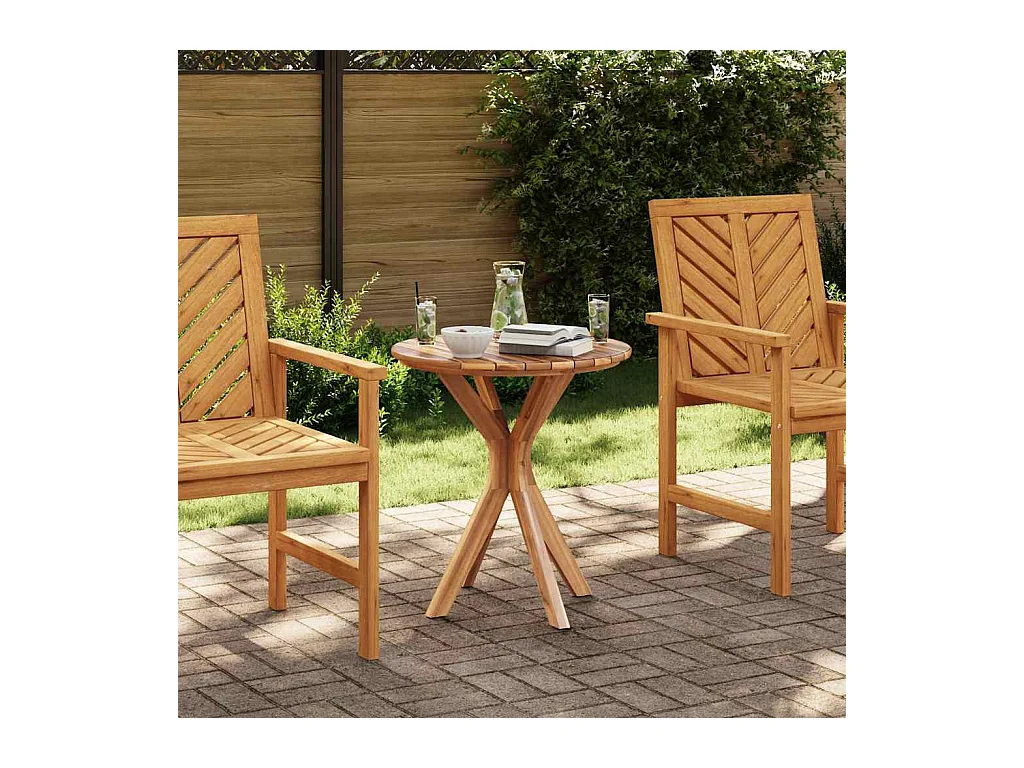 Table bistrot Marron 70 x 70 x 75 cm Bois de teck solide