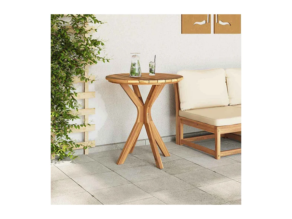 Table bistrot Marron 70 x 70 x 75 cm Bois de teck solide