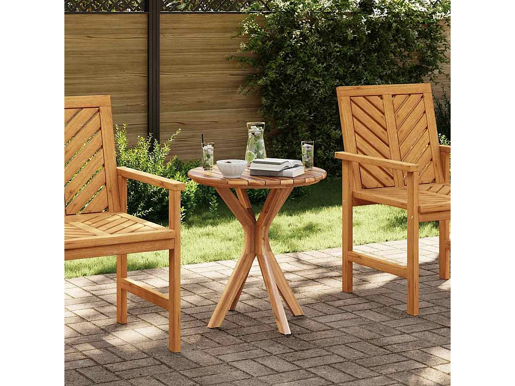 Table bistrot Marron 70 x 70 x 75 cm Bois de teck solide