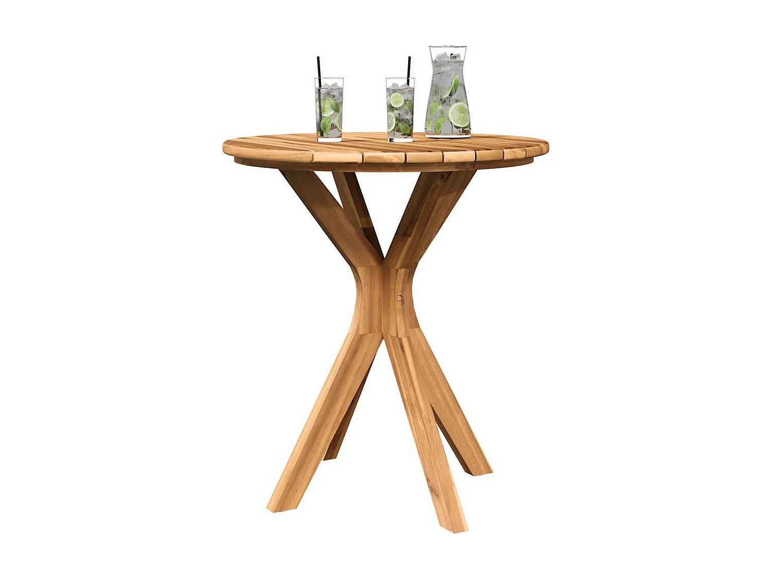 Table bistrot Marron 70 x 70 x 75 cm Bois de teck solide