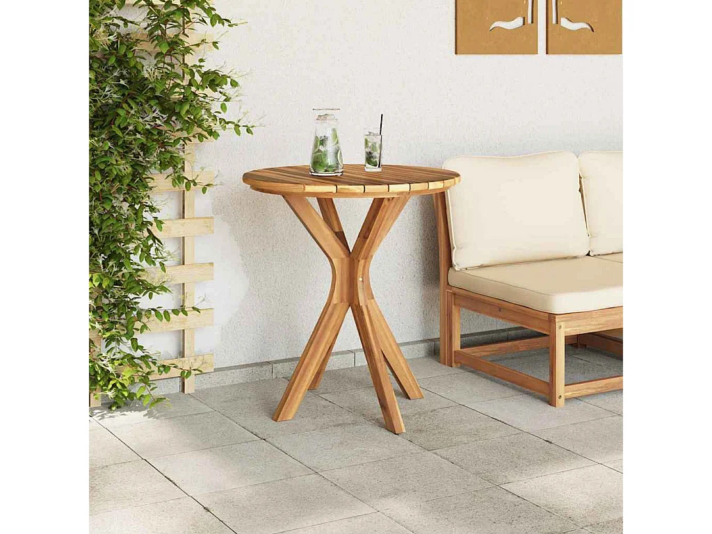 Table bistrot Marron 70 x 70 x 75 cm Bois de teck solide