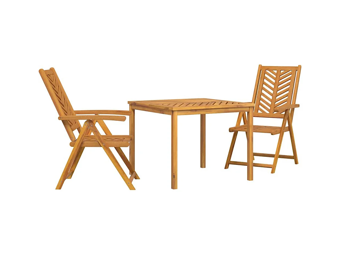 Ensemble de salle à manger pour jardin 3 pcs Marron