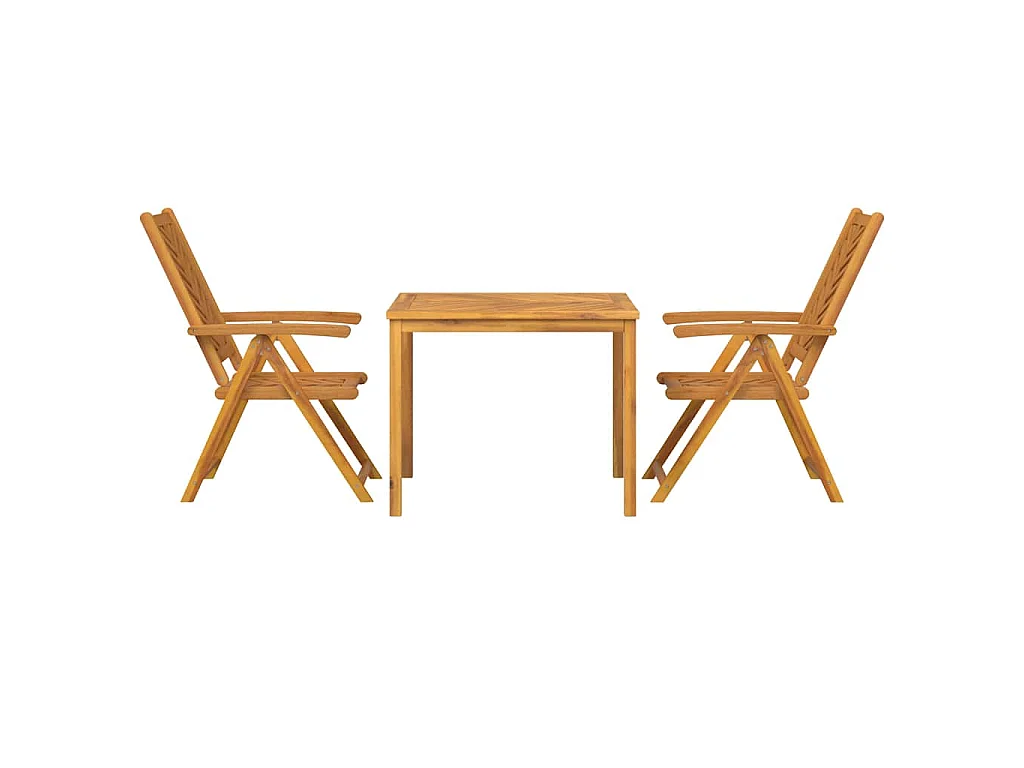 3-teiliges Garten-Essset Braun