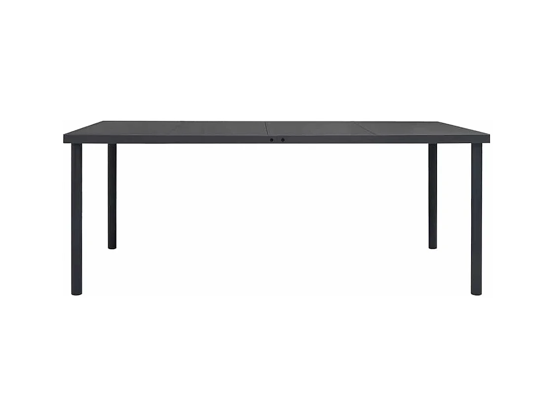 Eettafel buiten Antraciet 190x90x74 cm Staal