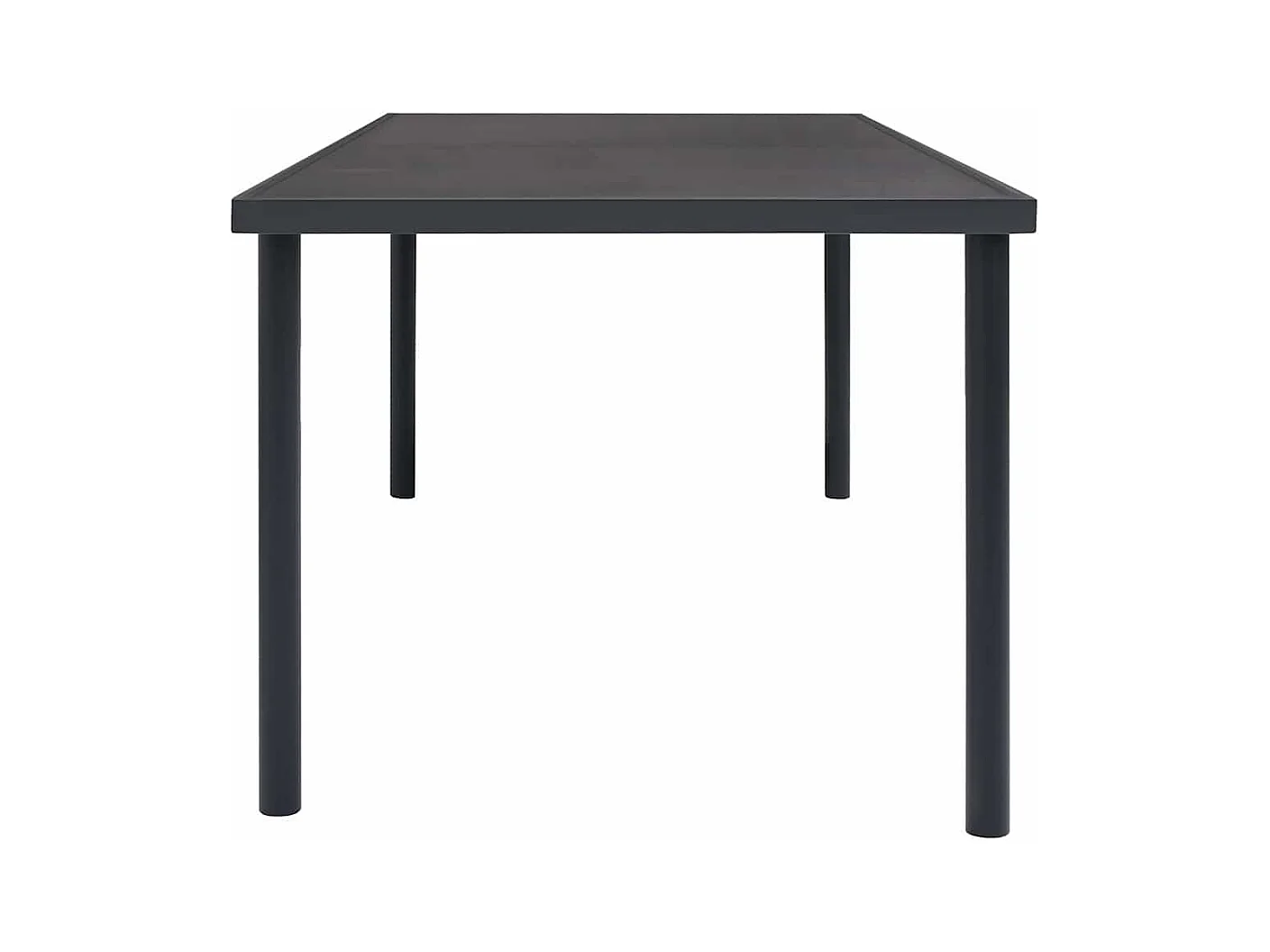 Eettafel buiten Antraciet 190x90x74 cm Staal
