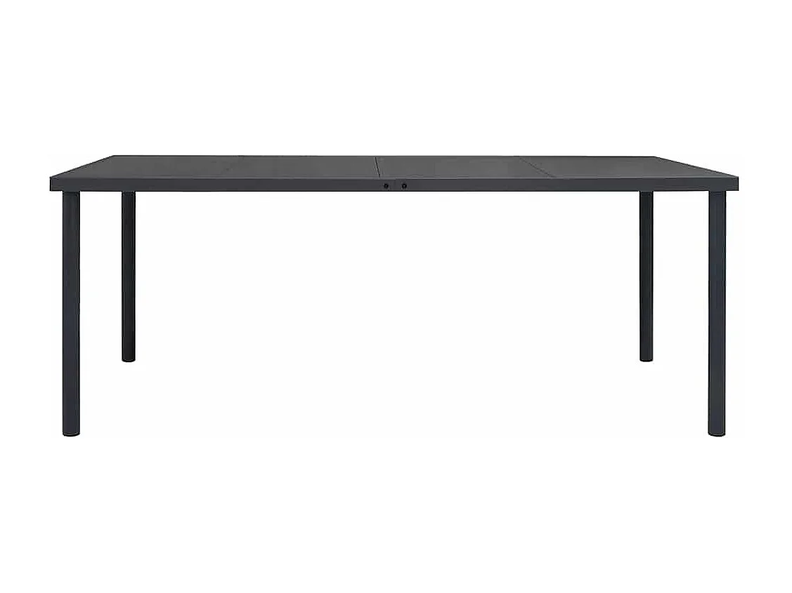 Mesa de comedor exterior Antracita 190x90x74 cm Acero