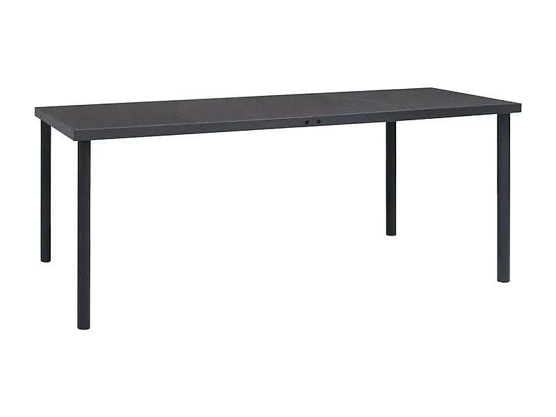 Table à dîner d'extérieur Anthracite 190x90x74 cm Acier
