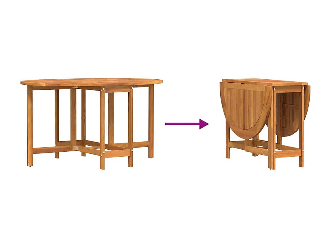 Table de Jardin Marron 110 x 60 x 72 cm Bois d'acacia massif