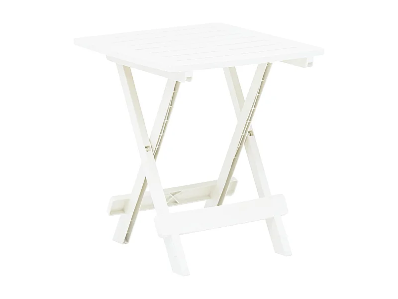Witte opvouwbare tuintafel 45x43x50 cm kunststof