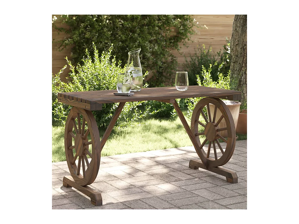 Tuintafel 115x55x65 cm massief dennenhout