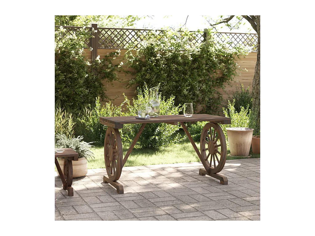 Tuintafel 115x55x65 cm massief dennenhout