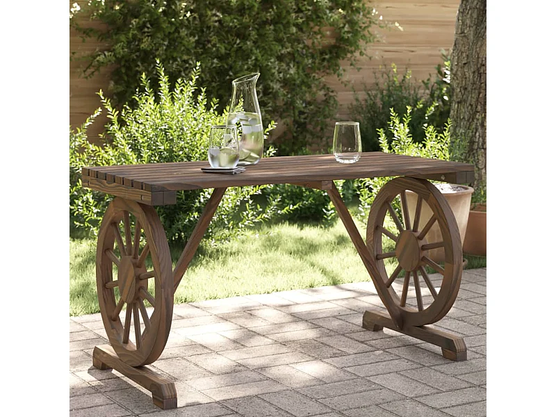 Tavolo da giardino 115x55x65 cm in legno massello di abete
