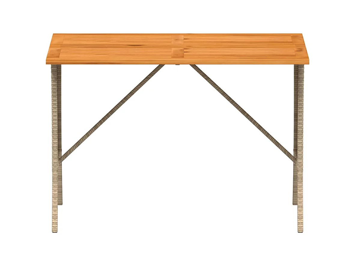 Table de jardin avec dessus en bois d'acacia beige 105x75x72 cm