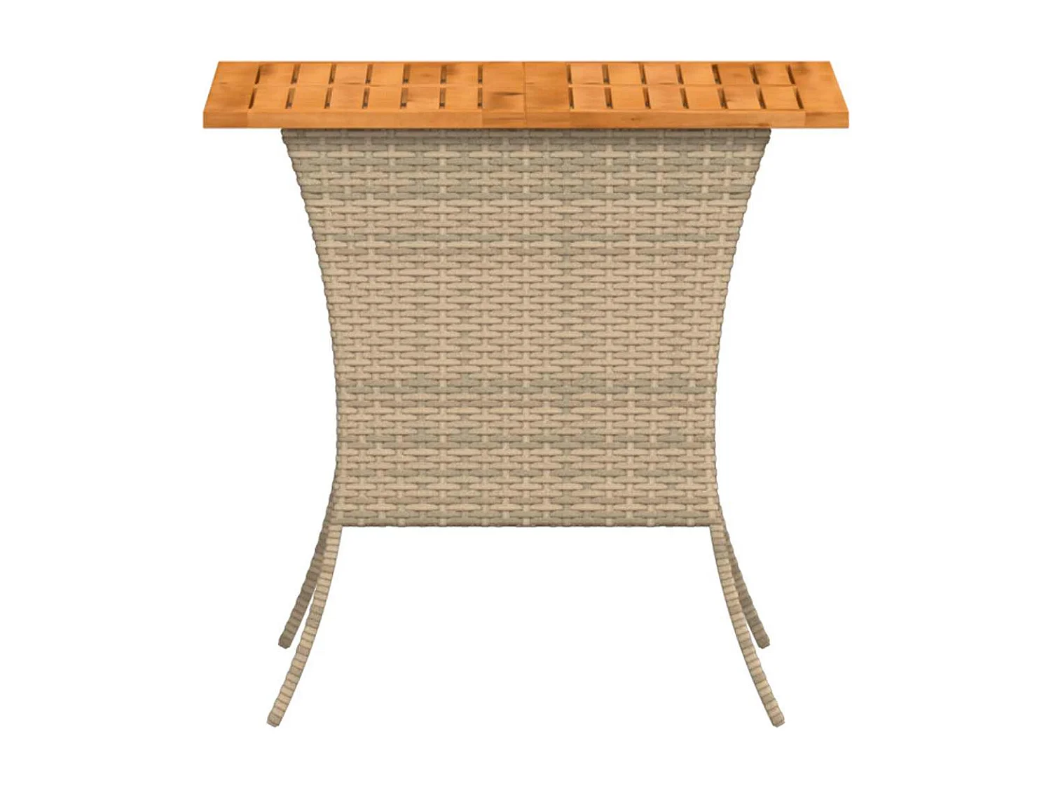 Table de jardin avec dessus en bois d'acacia beige 105x75x72 cm